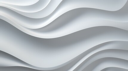 White abstract wavy background. 3d rendering, 3d illustration.