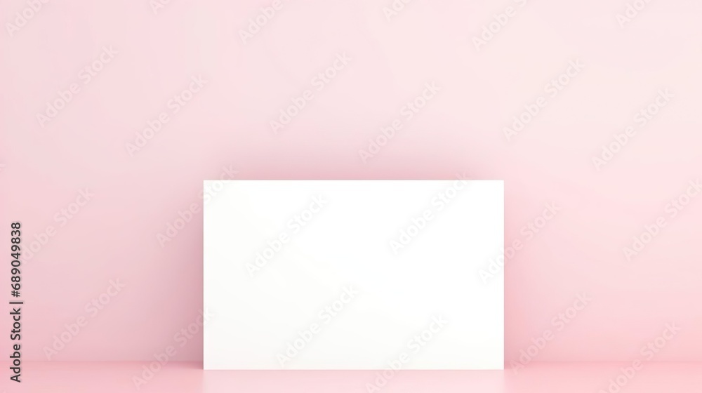 Poster blank white box open or top view of empty present box isolated on red background with shadow minimal