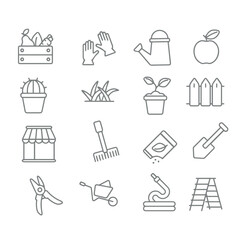  agricultural tools set icons