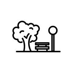 garden icon vector in line style
