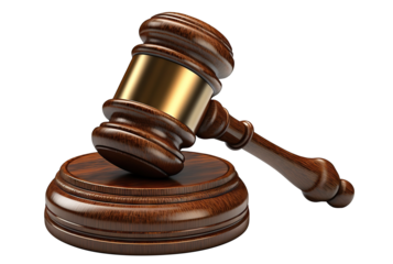 Judge's gavel cut out