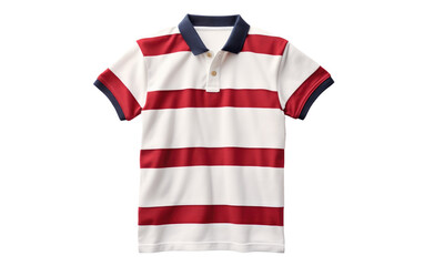 Nautical Stripes Casual Polo Wear isolated on transparent background