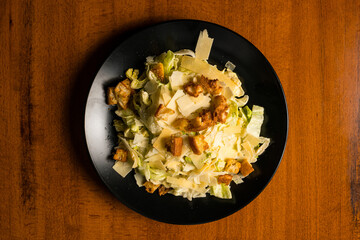 Caesar salad on a plate