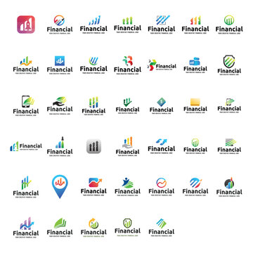 Set of Finance logo designs vector, Logo symbol icon