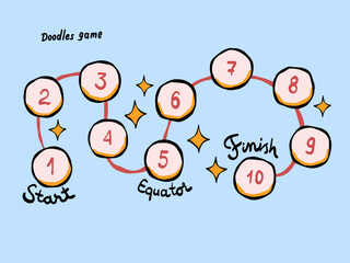 Kids learning count path vector image 