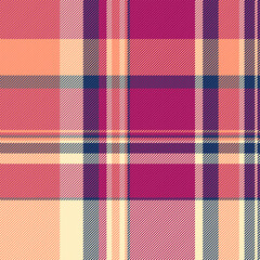 Seamless texture background of check plaid tartan with a vector textile pattern fabric.