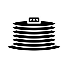 Pancake Icon Vector, Glyph Style