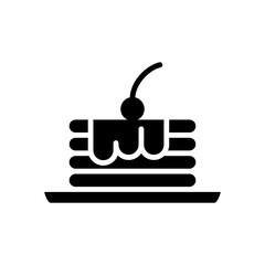 Pancake Icon Vector, Glyph Style