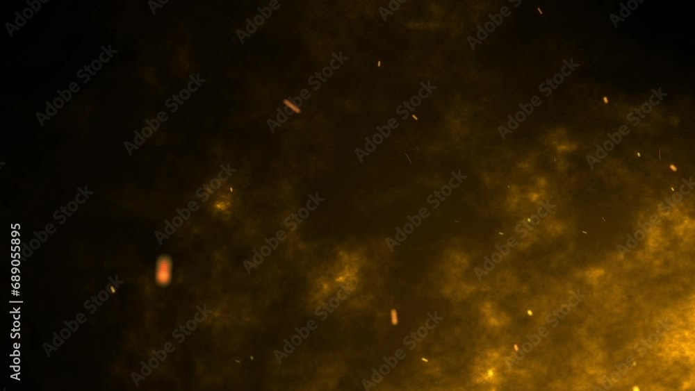 Aufkleber 3d animation motion graphics fiery sparks firework hot embers glowing flying ember burning particles