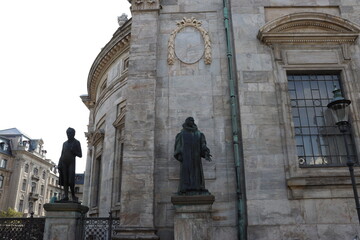 Fototapeta na wymiar The Dome of Frederik`s Church in Copenhagen -rococo architectural style