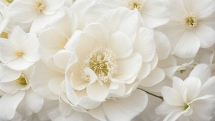 Naklejka na ściany i meble close-up image of white flower