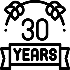 30 anniversary icon