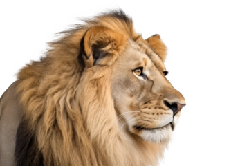 Profile head of an lion - Isolated, no background