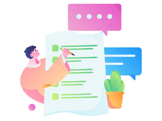 Business People Flat Vector Concept Operation Hand Drawn Illustration
