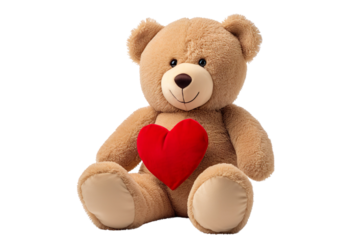 Teddy bear with a red heart