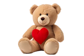 Keuken spatwand met foto Teddy bear with a red heart © GiziliKo