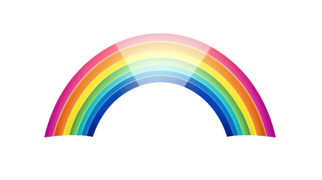 Rainbow vector Isolated on clear background, PNG file.