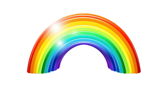Rainbow vector Isolated on clear background, PNG file.