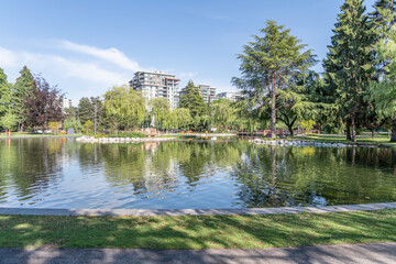 The large Pond in Minora Park in Richmond, Vancouver, Canada