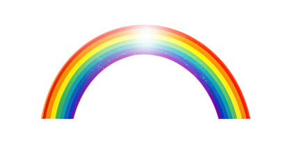 Rainbow icons. Lonely reality after the rain. Abstract waves of rainbow colored noble arches isolated on transparent background. PNG file.