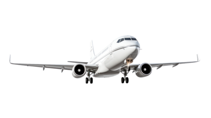 General airplane isolated on transparent background. PNG file.