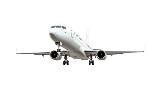 General airplane isolated on transparent background. PNG file.