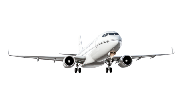 General airplane isolated on transparent background. PNG file.