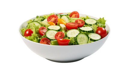 Salad set isolated on transparent background. PNG file.