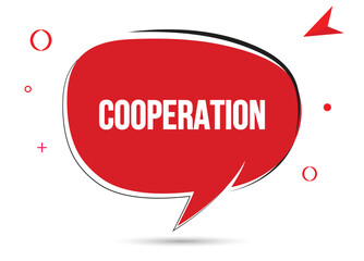 Cooperation speech bubble text. Hi There on bright color for Sticker, Banner and Poster. vector illustration.