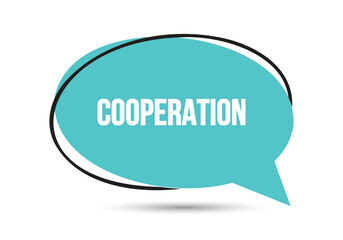 Cooperation speech bubble text. Hi There on bright color for Sticker, Banner and Poster. vector illustration.