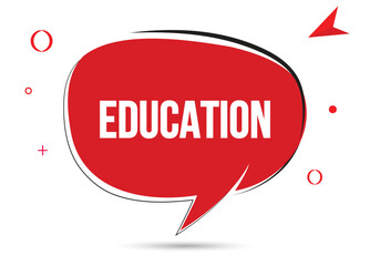 Education speech bubble text. Hi There on bright color for Sticker, Banner and Poster. vector illustration.