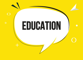 Education speech bubble text. Hi There on bright color for Sticker, Banner and Poster. vector illustration.