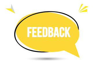 Feedback speech bubble text. Hi There on bright color for Sticker, Banner and Poster. vector illustration.