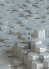 Simple abstract background with depth of field. 3d design.