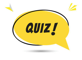 Quiz speech bubble text. Hi There on bright color for Sticker, Banner and Poster. vector illustration.