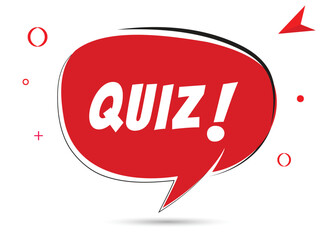Quiz speech bubble text. Hi There on bright color for Sticker, Banner and Poster. vector illustration.