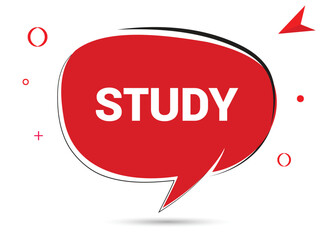 Study speech bubble text. Hi There on bright color for Sticker, Banner and Poster. vector illustration.