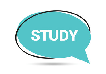 Study speech bubble text. Hi There on bright color for Sticker, Banner and Poster. vector illustration.