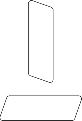 Geometric shapes. Outline geometric shapes. Outline design of border for basic geometric shapes. Basic figure for education. Vector illustration