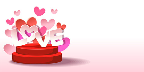 set of illustrations for colorful elements Valentines Day. vector illustration