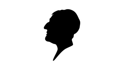 John Henry Newman, black isolated silhouette