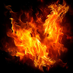 Fototapeta na wymiar fire flames background