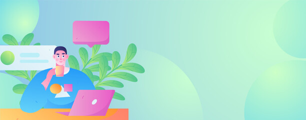 Business People Flat Vector Concept Operation Hand Drawn Illustration
