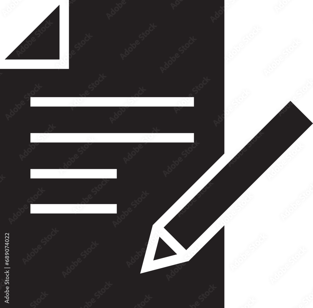 Poster note icon vector sign. paper message or document page.