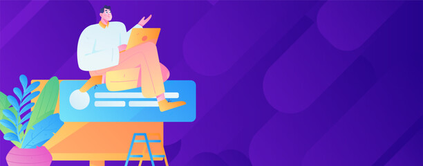 Business People Flat Vector Concept Operation Hand Drawn Illustration
