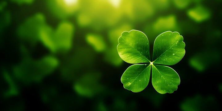 St patricks day background illustration hat clover shamrock Shamrock st patrick's day a day of pride for ireland background with falling clover leaves Ai Generative