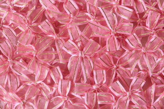 pink bows or pink ribbon background, pink ribbon bow background