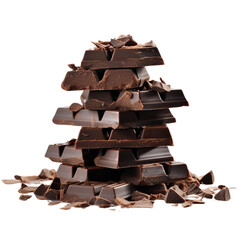 A Tower of Chocolate Delights on a transparent background PNG