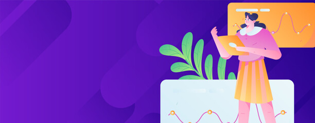 Business People Flat Vector Concept Operation Hand Drawn Illustration
