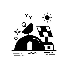 Space Station Vector Illustration